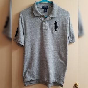 Boy's Ralph Lauren Polo Shirt Gray Size Large